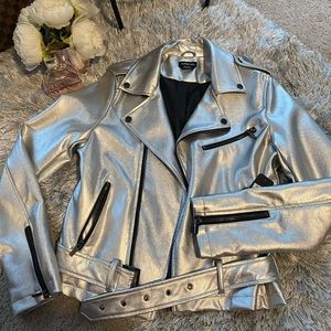 Sliver Bebe Motor Jacket